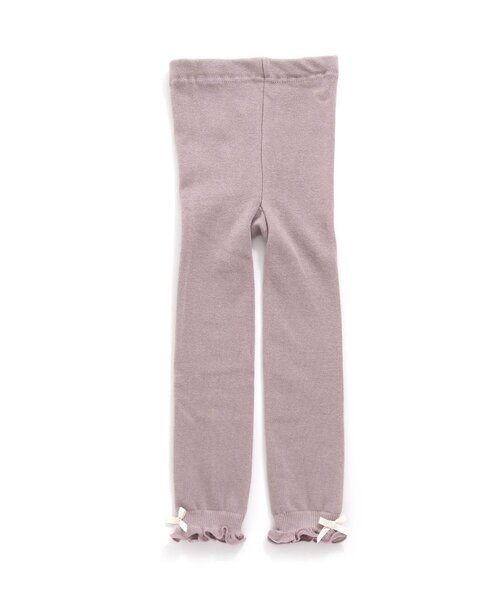 Ampersand（アンパサンド）の「サイドリボンレギンス（レギンス/スパッツ・キッズ・ピンク/チャコール/グレー・140/120/90/110/80/100）」の3枚目の写真