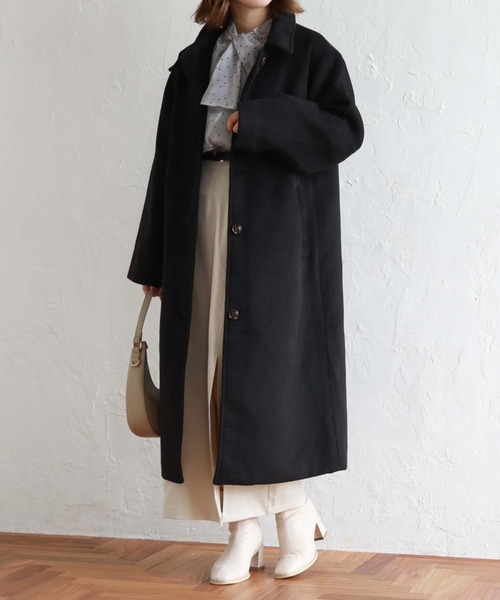 archives（アルシーヴ）の「ステンカラーコート（ステンカラーコート・レディース・グレー/モカ/アイボリー/ブラック/グレイッシュベージュ・MEDIUM）」の13枚目の写真