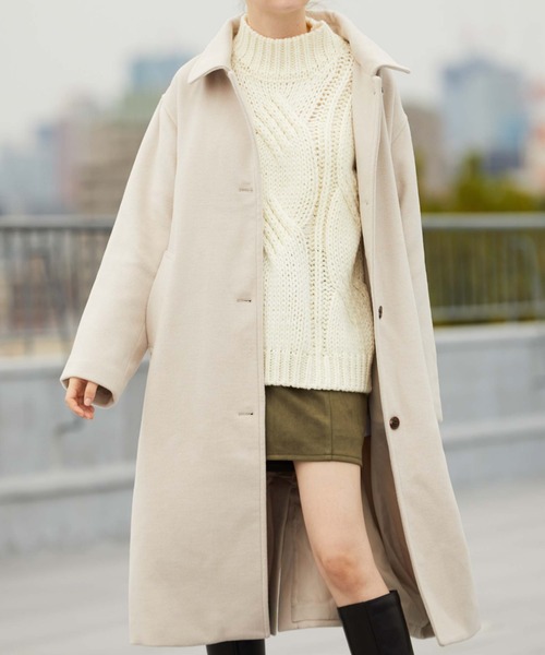 archives（アルシーヴ）の「ステンカラーコート（ステンカラーコート・レディース・グレー/モカ/アイボリー/ブラック/グレイッシュベージュ・MEDIUM）」の9枚目の写真