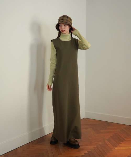 TINA：JOJUN（ティーナジョジュン）の「スリーブレス ニットワンピース TINA：JOJUN（ワンピース・レディース・カーキ/ネイビー・S/M）」の3枚目の写真