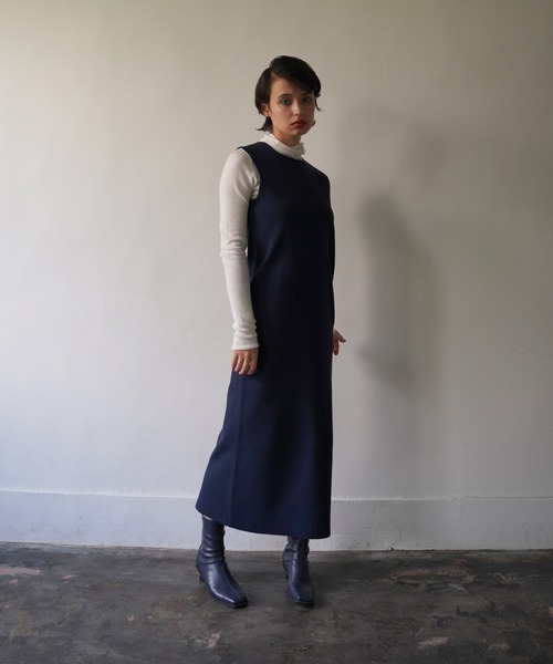 TINA：JOJUN（ティーナジョジュン）の「スリーブレス ニットワンピース TINA：JOJUN（ワンピース・レディース・カーキ/ネイビー・S/M）」の10枚目の写真