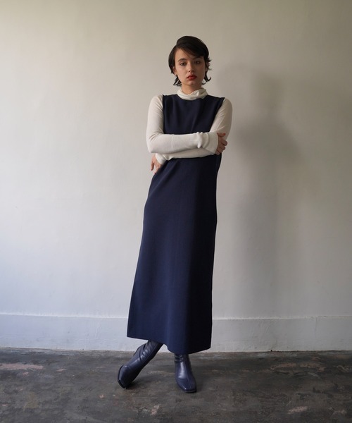 TINA：JOJUN（ティーナジョジュン）の「スリーブレス ニットワンピース TINA：JOJUN（ワンピース・レディース・カーキ/ネイビー・S/M）」の12枚目の写真