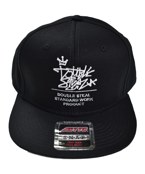 DOUBLE STEAL(ダブルスティール)の「Tagging Logo B.B CAP(キャップ・メンズ・チャコール/ブラック×ホワイト/ブラック×ブラック・FREE)」の2枚目の写真