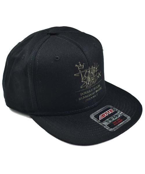 DOUBLE STEAL(ダブルスティール)の「Tagging Logo B.B CAP(キャップ・メンズ・チャコール/ブラック×ホワイト/ブラック×ブラック・FREE)」の3枚目の写真