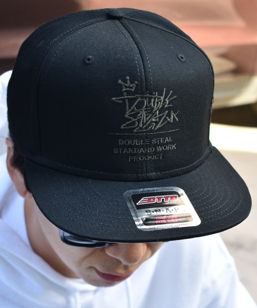 DOUBLE STEAL(ダブルスティール)の「Tagging Logo B.B CAP(キャップ・メンズ・チャコール/ブラック×ホワイト/ブラック×ブラック・FREE)」の22枚目の写真