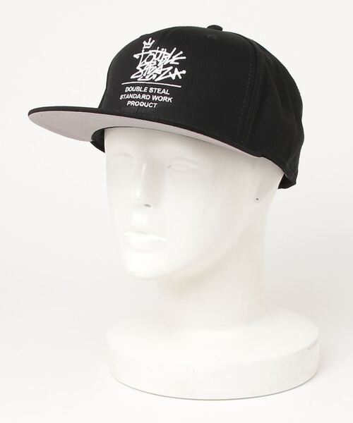 DOUBLE STEAL(ダブルスティール)の「Tagging Logo B.B CAP(キャップ・メンズ・チャコール/ブラック×ホワイト/ブラック×ブラック・FREE)」の12枚目の写真