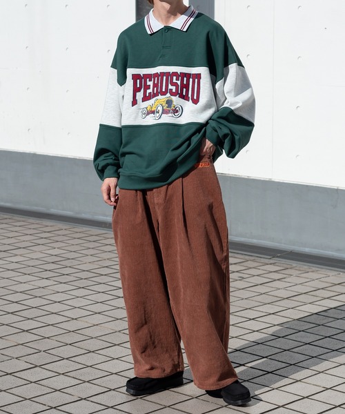 Perushu(ペルーシュ)の「ワイドバルーンコーデュロイパンツ(その他パンツ・メンズ・ブラウン/イエロー/オフホワイト/ブルー・LARGE/MEDIUM/SMALL)」の14枚目の写真