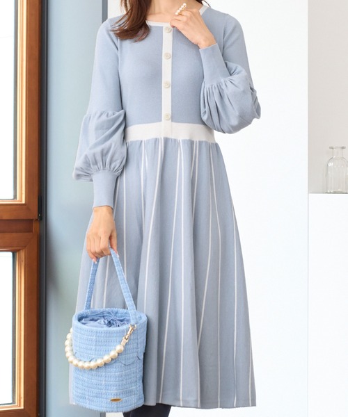 プルメリアワンピースぽわん袖ワンピースぽわん袖ドレス 