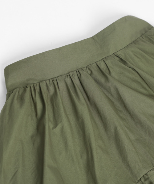 La-gemme(ラジェム)の「デザインギャザースカート(スカート・レディース・ブラック/カーキ/アイボリー/ダークグレー・フリー)」の7枚目の写真