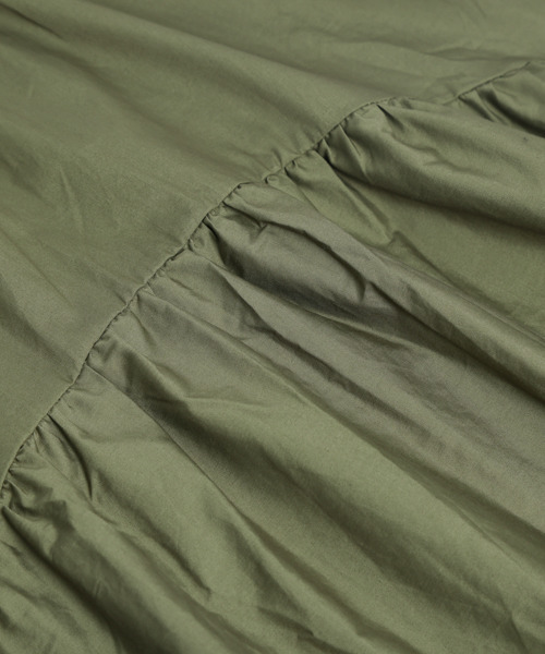 La-gemme(ラジェム)の「デザインギャザースカート(スカート・レディース・ブラック/カーキ/アイボリー/ダークグレー・フリー)」の12枚目の写真