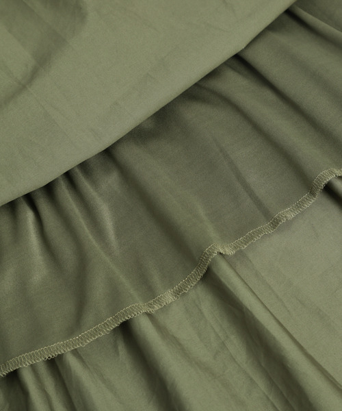 La-gemme(ラジェム)の「デザインギャザースカート(スカート・レディース・ブラック/カーキ/アイボリー/ダークグレー・フリー)」の6枚目の写真