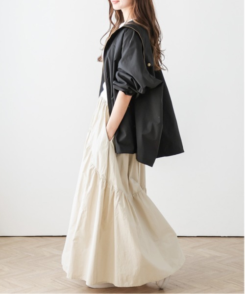 La-gemme(ラジェム)の「デザインギャザースカート(スカート・レディース・ブラック/カーキ/アイボリー/ダークグレー・フリー)」の16枚目の写真