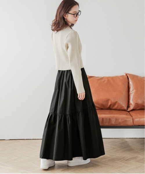 La-gemme(ラジェム)の「デザインギャザースカート(スカート・レディース・ブラック/カーキ/アイボリー/ダークグレー・フリー)」の21枚目の写真