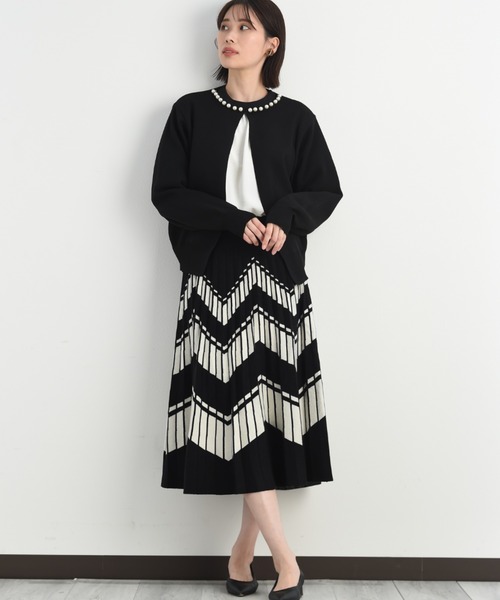 INTERPLANET(インタープラネット)の「軽量パール付きカーディガン(カーディガン/ボレロ・レディース・ブラック/ピンクベージュ/オフホワイト・FREE)」の16枚目の写真