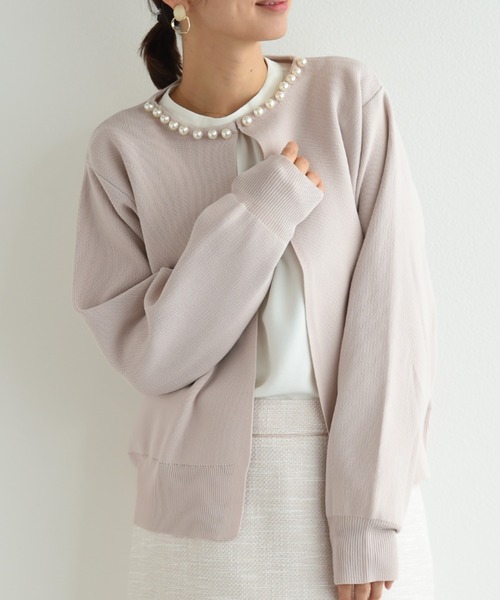 INTERPLANET(インタープラネット)の「軽量パール付きカーディガン(カーディガン/ボレロ・レディース・ブラック/ピンクベージュ/オフホワイト・FREE)」の17枚目の写真