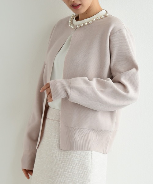 INTERPLANET(インタープラネット)の「軽量パール付きカーディガン(カーディガン/ボレロ・レディース・ブラック/ピンクベージュ/オフホワイト・FREE)」の18枚目の写真