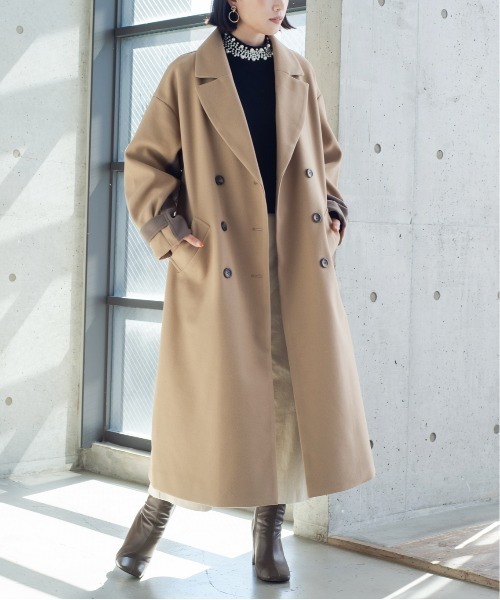 StyleSea(スタイルシー)の「バイカラーニットモッサトレンチコート(トレンチコート・レディース・アイボリー/ベージュ・MEDIUM)」の22枚目の写真