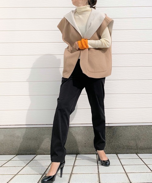 Q(キュー)の「バイカラーリバーシブルツインコート(その他アウター・レディース・チャコールグレー/ベージュ・MEDIUM)」の12枚目の写真