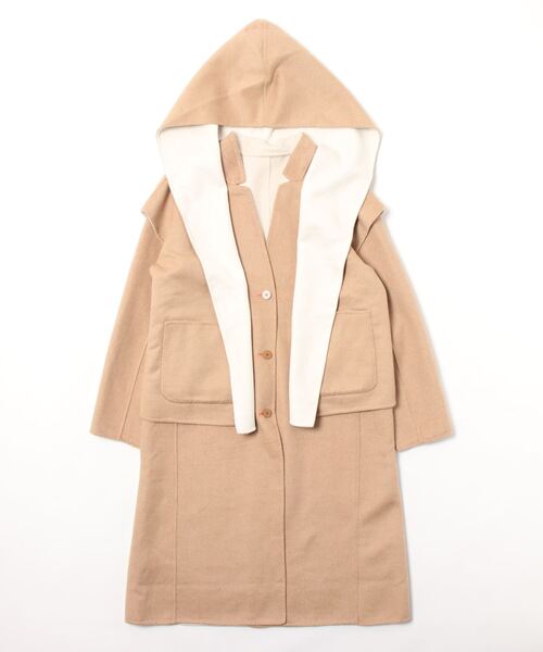 Q(キュー)の「バイカラーリバーシブルツインコート(その他アウター・レディース・チャコールグレー/ベージュ・MEDIUM)」の21枚目の写真