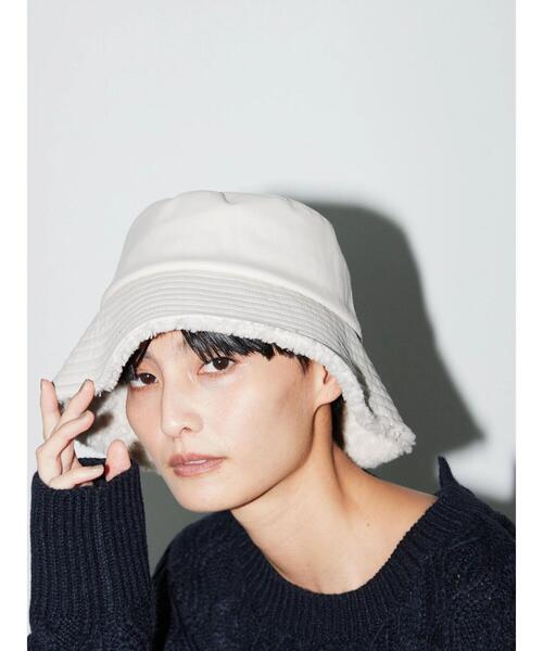 AMERICAN HOLIC（アメリカンホリック）の「合皮ボアバケットハット（ハット・レディース・ブラック/ダークブラウン/グレイッシュベージュ・FREE）」の9枚目の写真