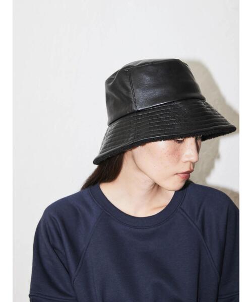 AMERICAN HOLIC（アメリカンホリック）の「合皮ボアバケットハット（ハット・レディース・ブラック/ダークブラウン/グレイッシュベージュ・FREE）」の13枚目の写真