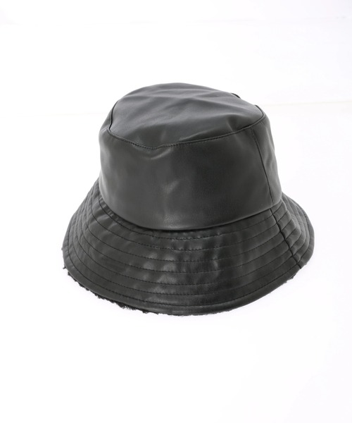 AMERICAN HOLIC（アメリカンホリック）の「合皮ボアバケットハット（ハット・レディース・ブラック/ダークブラウン/グレイッシュベージュ・FREE）」の4枚目の写真