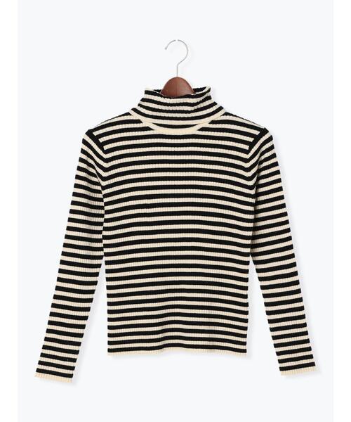 Te chichi TERRASSE（テチチテラス）の「タートルリブニット（ニット/セーター・レディース・ベージュ/オフホワイト/ブルー/ブラック・ﾌﾘ-）」の3枚目の写真