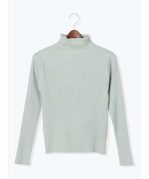 Te chichi TERRASSE（テチチテラス）の「タートルリブニット（ニット/セーター・レディース・ベージュ/オフホワイト/ブルー/ブラック・ﾌﾘ-）」の4枚目の写真