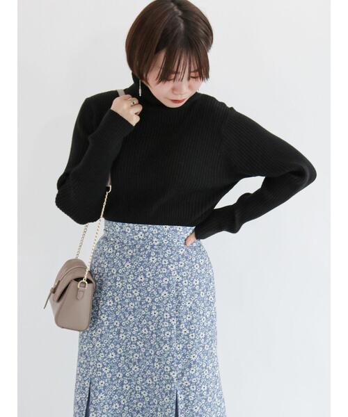 Te chichi TERRASSE（テチチテラス）の「タートルリブニット（ニット/セーター・レディース・ベージュ/オフホワイト/ブルー/ブラック・ﾌﾘ-）」の15枚目の写真