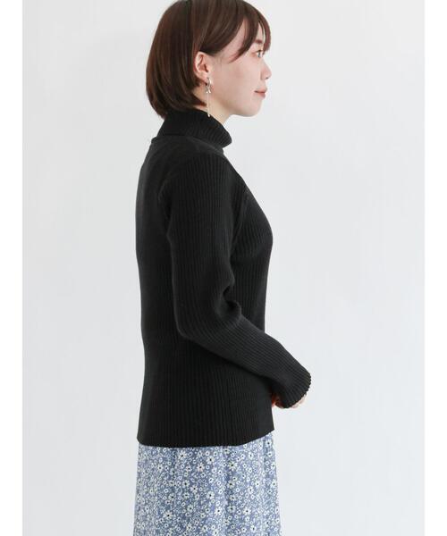 Te chichi TERRASSE（テチチテラス）の「タートルリブニット（ニット/セーター・レディース・ベージュ/オフホワイト/ブルー/ブラック・ﾌﾘ-）」の16枚目の写真