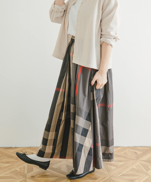 ☆rinrinparts販売お休み中さま専用☆アーバンリサーチチェックスカート他 チェックIラインスカート(36 レッド系): スカート｜URBAN