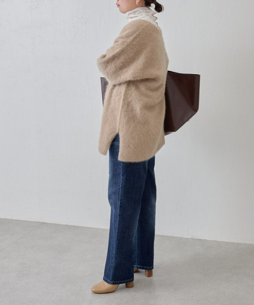 BEARDSLEY（ビアズリー）の「FOX Vネックニット（ニット/セーター・レディース・グリーン/ベージュ・FREE）」の19枚目の写真