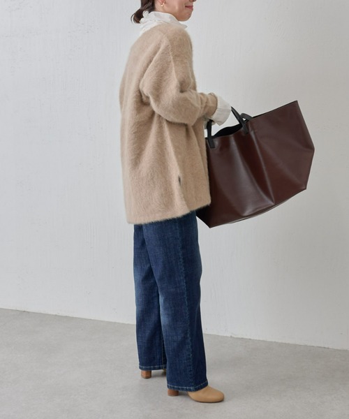 BEARDSLEY（ビアズリー）の「FOX Vネックニット（ニット/セーター・レディース・グリーン/ベージュ・FREE）」の21枚目の写真