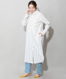 Munich | 60sタイプライターストライプシャツワンピース(シャツワンピース)
