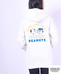 PEANUTS スヌーピー ジップアップ パーカー 起毛