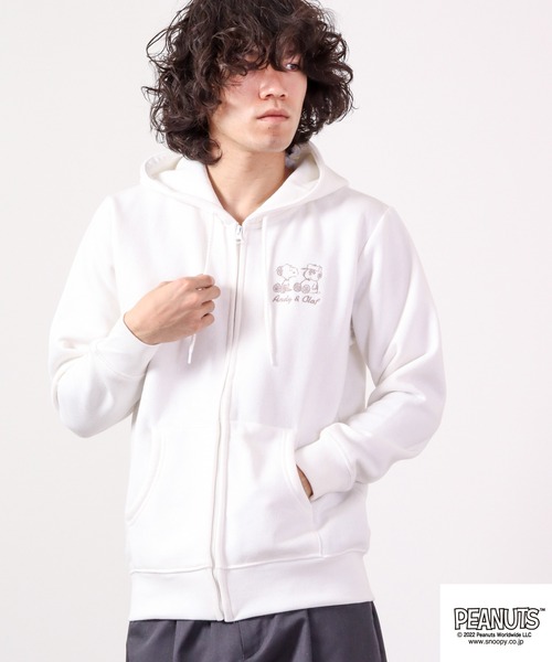 セール】PEANUTS スヌーピー ジップアップ パーカー 起毛（パーカー