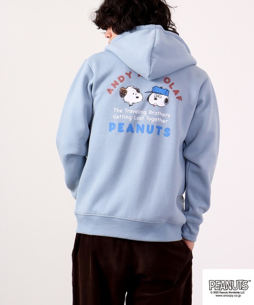 PEANUTS(ピーナッツ)の「PEANUTS スヌーピー ジップアップ パーカー 起毛(パーカー・レディース・ブルーグレー/ネイビー/オフホワイト・LL/L/M)」の22枚目の写真