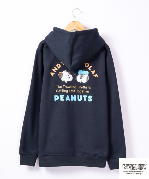 PEANUTS(ピーナッツ)の「PEANUTS スヌーピー ジップアップ パーカー 起毛(パーカー・レディース・ブルーグレー/ネイビー/オフホワイト・LL/L/M)」の15枚目の写真