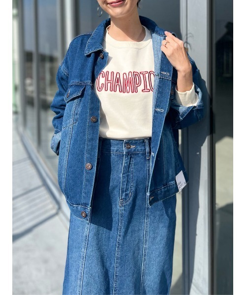 Champion(チャンピオン)の「【Champion】手書き風プリントクルースウェット(スウェット・レディース・グリーン/ダークグレー/ホワイト・L/M)」の13枚目の写真