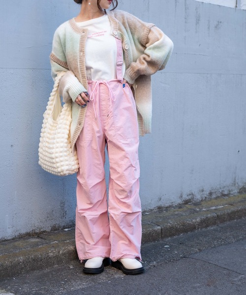 WEGO（ウィゴー）の「WEGO/サス付2WAYパラシュートパンツ（カーゴパンツ・レディース・オフホワイト/ライトピンク/カーキ・FREE）」の14枚目の写真