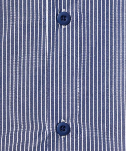 BEN DAVIS(ベンデイビス)の「BEN DAVIS/ベンデイビス PATCHED WORK SHIRT/オーバーサイズ ワッペン ワンポイント刺繍 無地 ストライプ ワークシャツ/レギュラーカラーシャツ(シャツ/ブラウス・メンズ・ブルー系その他/ホワイト系その他/サックスブルー・M/L/XL)」の15枚目の写真