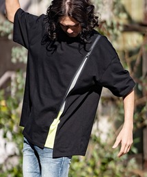 mt8216-Fastener Design Short Sleeve Cut sew カットソー