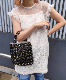 Casselini(キャセリーニ)ミックスビーズトートバッグ