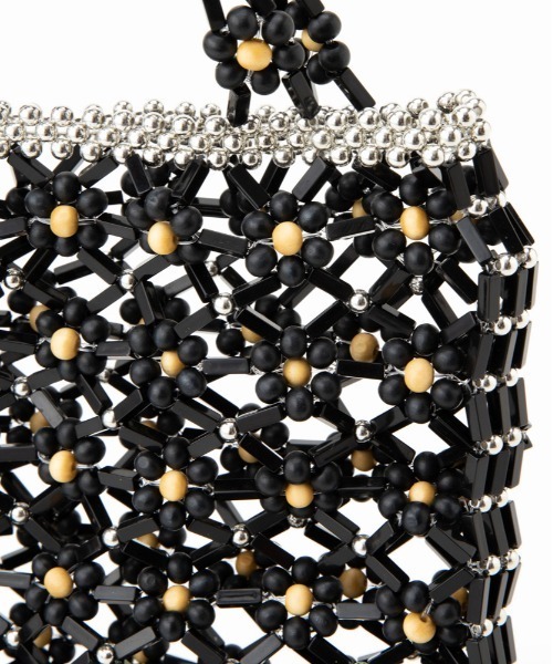 Casselini(キャセリーニ)の「Casselini(キャセリーニ)ミックスビーズトートバッグ(トートバッグ・レディース・クリア/アイボリー/ブルー/ブラック・FREE)」の9枚目の写真