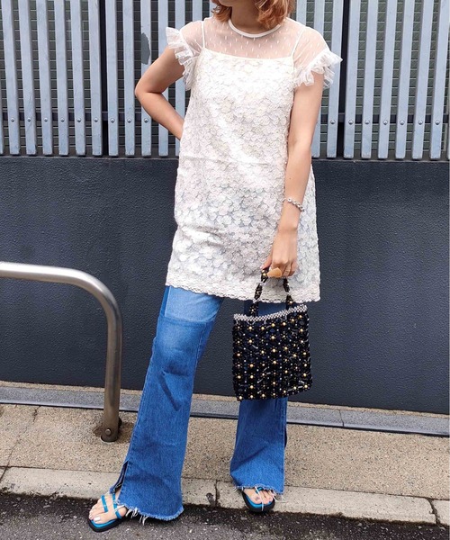 Casselini(キャセリーニ)の「Casselini(キャセリーニ)ミックスビーズトートバッグ(トートバッグ・レディース・クリア/アイボリー/ブルー/ブラック・FREE)」の16枚目の写真