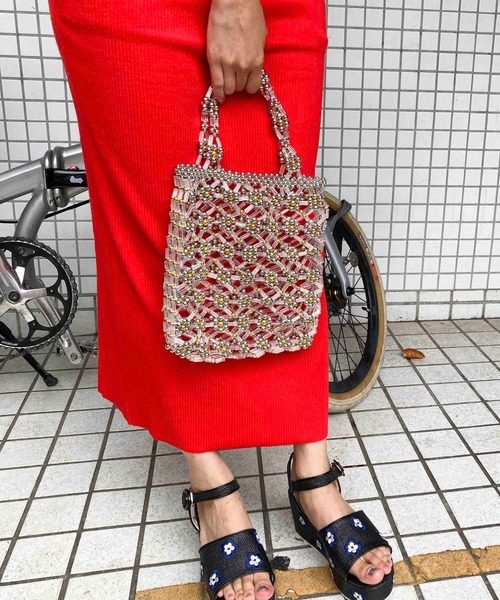 Casselini(キャセリーニ)の「Casselini(キャセリーニ)ミックスビーズトートバッグ(トートバッグ・レディース・クリア/アイボリー/ブルー/ブラック・FREE)」の19枚目の写真