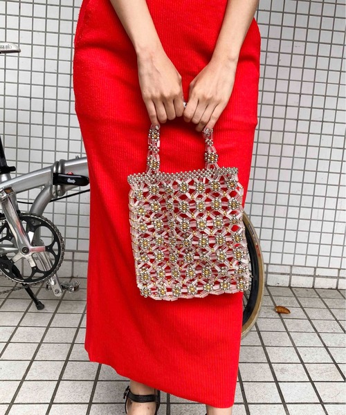 Casselini(キャセリーニ)の「Casselini(キャセリーニ)ミックスビーズトートバッグ(トートバッグ・レディース・クリア/アイボリー/ブルー/ブラック・FREE)」の20枚目の写真