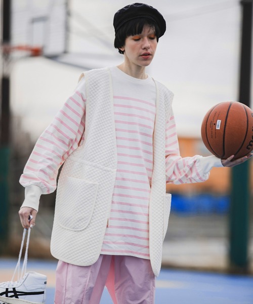 forksy.（フォルクシー）の「【forksy.】ウエストドロストキルティングベスト（ベスト・レディース・ブラック/アイボリー/カーキ/ライトイエロー・FREE）」の12枚目の写真