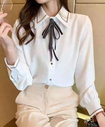 pumpkin port | リボン付き ブラウス(シャツ/ブラウス)