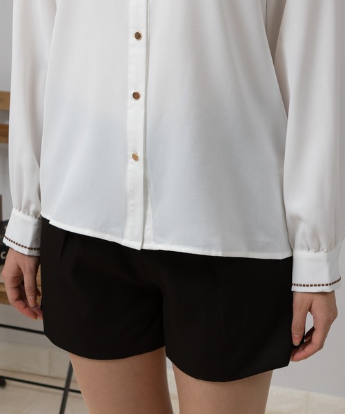 pumpkin port（パンプキンポート）の「リボン付き ブラウス（シャツ/ブラウス・レディース・ホワイト/ベージュ/ブラック・MEDIUM/S/L/M）」の7枚目の写真